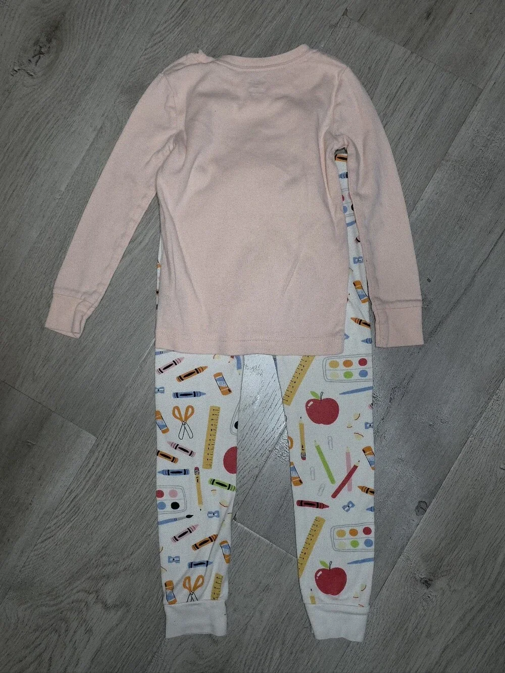 Old Navy Pink 'Learn All The Things' School Print Pajama Set, 5T